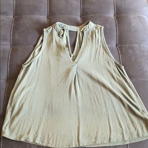 Olive Green Flowy Tank